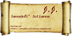 Januskó Julianna névjegykártya